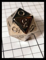 Dice : Dice - DM Collection - Armory Metalic Silver D20 2nd Generation - Ebay Jan 2014